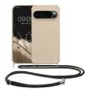 Kwmobile калъф с връзка за връзка за Google Pixel 9/Pixel 9 Pro, кремав, силиконов, KWM000020PY002C