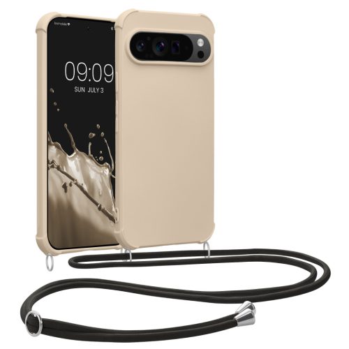 Kwmobile калъф с връзка за връзка за Google Pixel 9 Pro XL, кремав, силиконов, KWM000020PZ002C