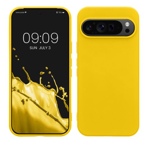 Kwmobile калъф за Google Pixel 9/Pixel 9 Pro, жълт, силиконов, KWM000020QA003C