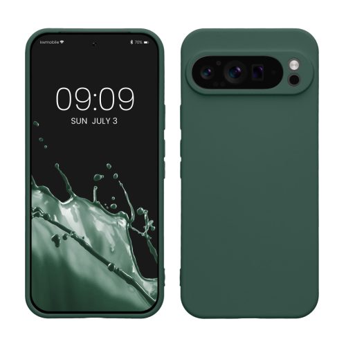 Kwmobile калъф за Google Pixel 9 Pro XL, тъмнозелен, силиконов, KWM000020QB002C