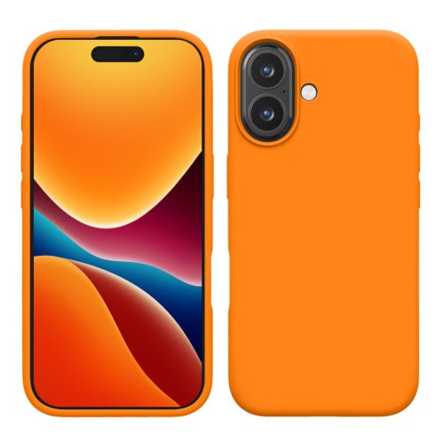 Kwmobile калъф за Apple iPhone 16, оранжев, силиконов, KWM000022TU007C