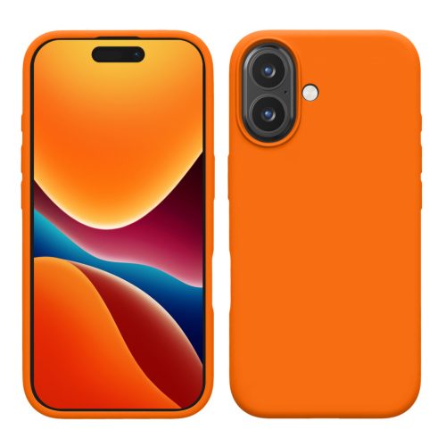 Kwmobile калъф за Apple iPhone 16 Plus, оранжев, силиконов, KWM000022TV002C