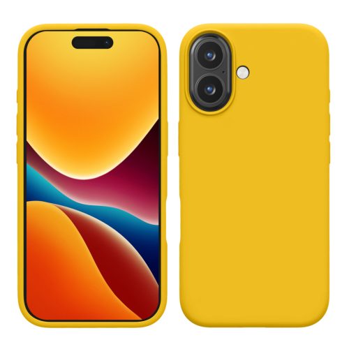 Kwmobile калъф за Apple iPhone 16 Plus, жълт, силиконов, KWM000022TV004C