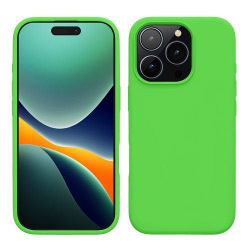 Kwmobile калъф за Apple iPhone 16 Pro, зелен, силиконов, KWM000022TW007C