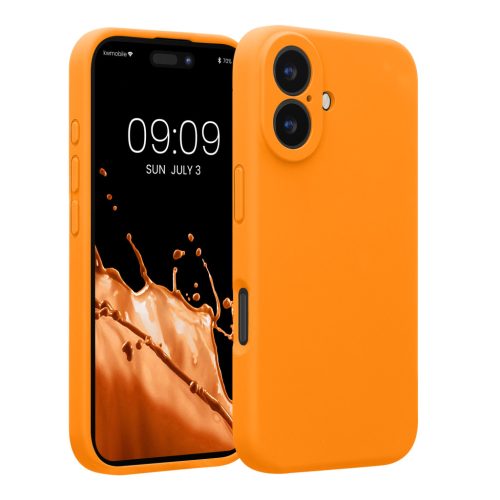 Kwmobile калъф за Apple iPhone 16, оранжев, силиконов, KWM000022TY005C