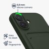 Kwmobile калъф за Apple iPhone 16, тъмнозелен, силиконов, KWM000022UF002C