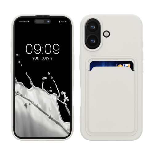 Kwmobile калъф за Apple iPhone 16, бял, силиконов, KWM000022UF005C