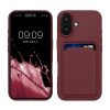 Kwmobile калъф за Apple iPhone 16, тъмночервен, силиконов, KWM000022UF006C