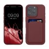 Kwmobile калъф за Apple iPhone 16 Pro, тъмночервен, силиконов, KWM000022UH006C