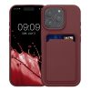 Kwmobile калъф за Apple iPhone 16 Pro, тъмночервен, силиконов, KWM000022UH006C