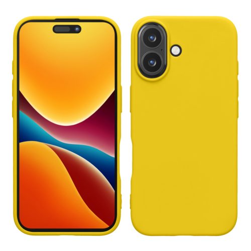 Kwmobile калъф за Apple iPhone 16, жълт, силиконов, KWM000022UJ002C