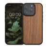 Kwmobile калъф за Apple iPhone 16 Pro, кафяв, дърво/силикон, KWM000022UQ001C