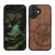 Kwmobile калъф за Apple iPhone 16, кафяв, дърво/силикон, KWM000022US001C