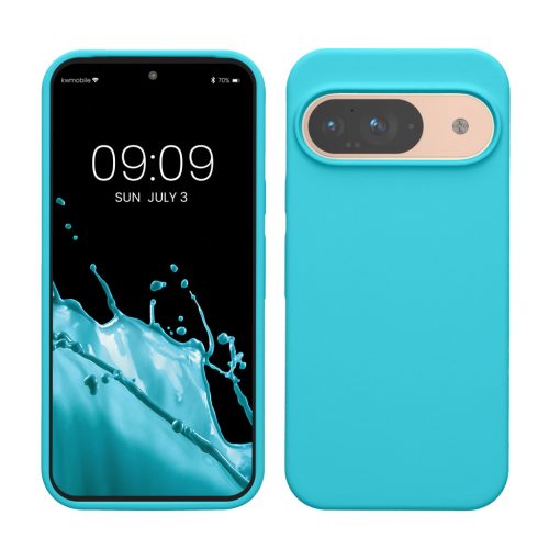 Kwmobile калъф за Google Pixel 9/Pixel 9 Pro, светло син, силиконов, KWM000020PI017C