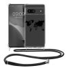Kwmobile калъф с връзка за връзка за Google Pixel 8a, прозрачен/черен, силиконов, KWM000020KX004C