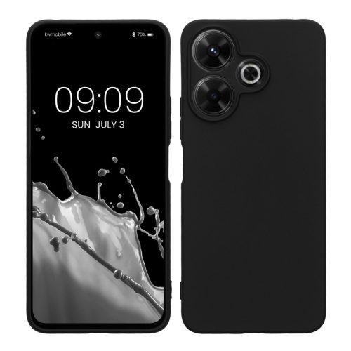 Kwmobile калъф за Poco F6 Pro, черен, силиконов, KWM000020QF001C