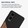 Kwmobile калъф за OnePlus Nord CE4 Lite, кафяв/черен, дърво/силикон, KWM000022UX001C