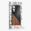 Kwmobile калъф за OnePlus Nord CE4 Lite, кафяв/черен, дърво/силикон, KWM000022UX001C