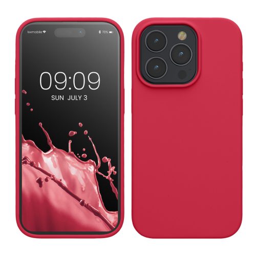 Kwmobile калъф за Apple iPhone 15 Pro, розов, силиконов, KWM000020CC037C