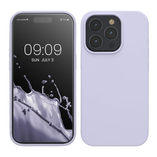 Kwmobile калъф за Apple iPhone 15 Pro, светло лилав, силиконов, KWM000020CC039C