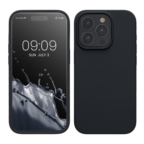 Kwmobile калъф за Apple iPhone 15 Pro, тъмносин, силиконов, KWM000020CC045C