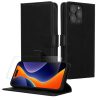 Комплект калъф и защитно фолио Kwmobile за Apple iPhone 15 Pro, черен, екокожа/силикон, KWM000022VC001C