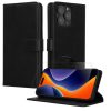 Комплект калъф и защитно фолио Kwmobile за Apple iPhone 15 Pro, черен, екокожа/силикон, KWM000022VC001C