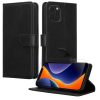 Комплект калъф и защитно фолио Kwmobile за Apple iPhone 12/iPhone 12 Pro, черен, екокожа/силикон, KWM000022VF001C