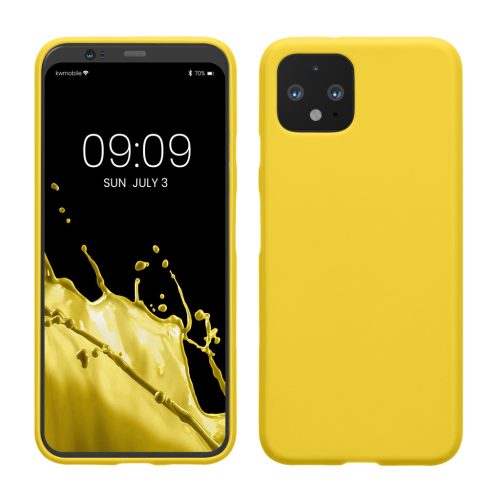 Kwmobile калъф за Google Pixel 4, жълт, силиконов, KWM000010ON016C
