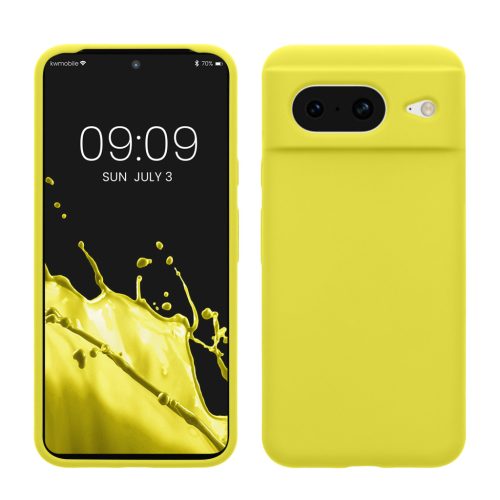 Kwmobile калъф за Google Pixel 8, жълт, силиконов, KWM000020JF037C