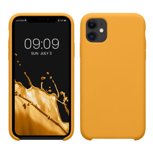 Kwmobile калъф за Apple iPhone 11, оранжев, силиконов, KWM000010EY114C