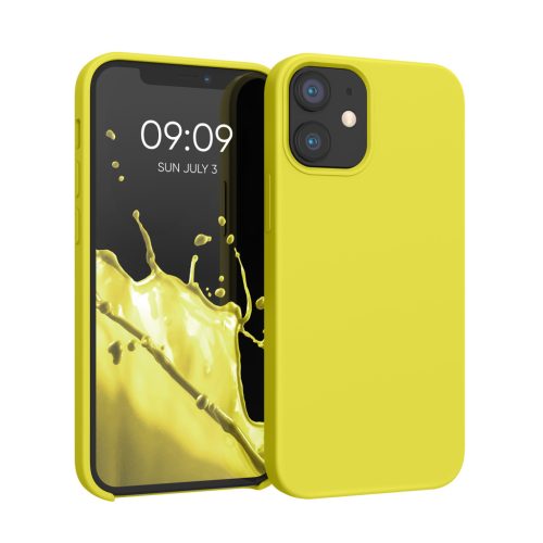 Kwmobile калъф за Apple iPhone 12 Mini, жълт, силиконов, KWM000011JO070C