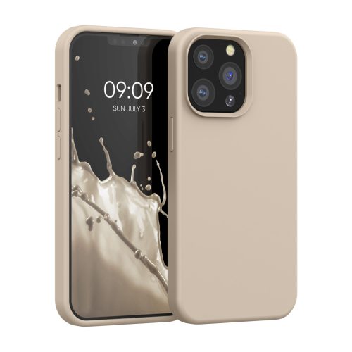 Kwmobile калъф за Apple iPhone 13 Pro, кремав, силиконов, KWM000013OX053C