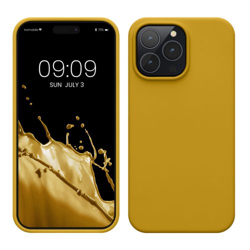 Kwmobile калъф за Apple iPhone 14 Pro Max, жълт, силиконов, KWM000016NL046C