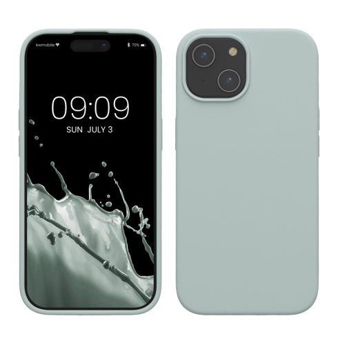 Kwmobile калъф за Apple iPhone 15, светло зелен, силиконов, KWM000020CA013C