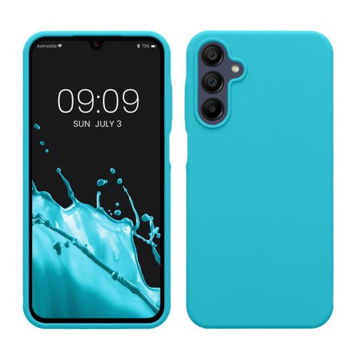 Kwmobile калъф за Samsung Galaxy A15 5G, светло син, силиконов, KWM000021MF028C