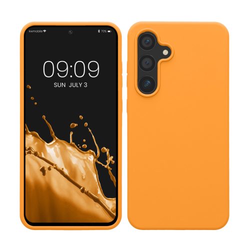 Kwmobile калъф за Samsung Galaxy S24 FE, оранжев, силиконов, KWM000021WA007C