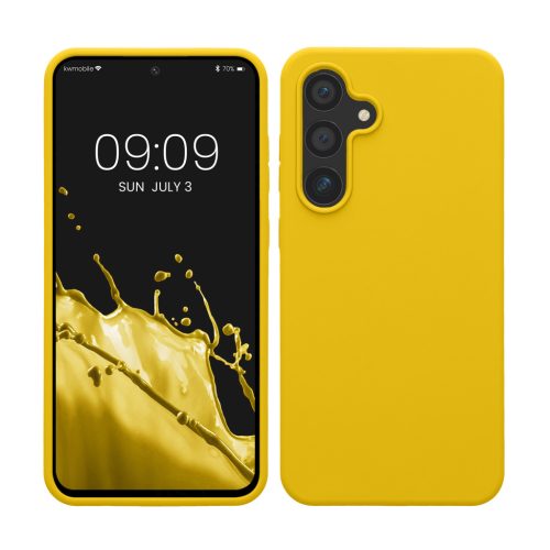 Kwmobile калъф за Samsung Galaxy S24 FE, жълт, силиконов, KWM000021WA008C