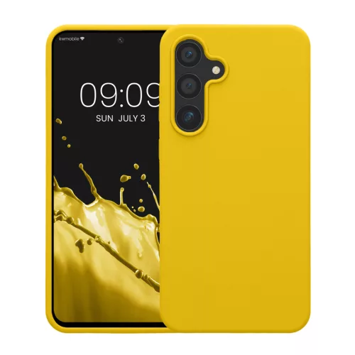 Kwmobile калъф за Samsung Galaxy S24 FE, жълт, силиконов, KWM000021WA008C