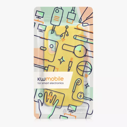 Kwmobile калъф за Samsung Galaxy S24 FE, жълт, силиконов, KWM000021WA008C