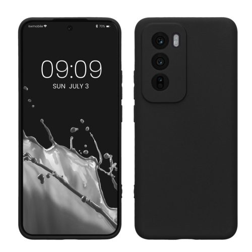 Kwmobile калъф за OPPO Reno12, черен, силиконов, KWM000020QO001C