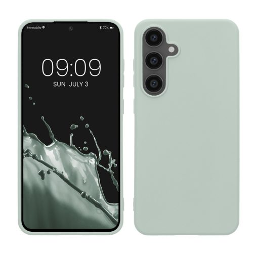 Kwmobile калъф за Samsung Galaxy S24 FE, светло зелен, силиконов, KWM000021WC004C