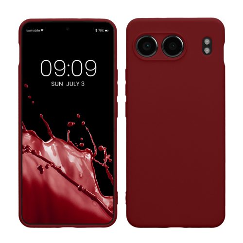 Kwmobile калъф за OnePlus Nord 4, тъмночервен, силиконов, KWM000022VI003C