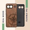 Kwmobile калъф за OnePlus Nord 4, кафяв, дърво/силикон, KWM000022VM001C