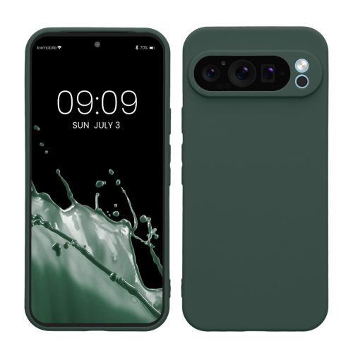Kwmobile калъф за Google Pixel 9 Pro XL, тъмнозелен, силиконов, KWM000020PU010C