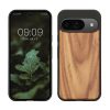 Kwmobile калъф за Google Pixel 9/Pixel 9 Pro, кафяв, дърво/силикон, KWM000020PJ003C