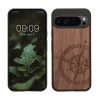 Kwmobile калъф за Google Pixel 9 Pro XL, кафяв, дърво/силикон, KWM000020QT001C