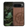 Kwmobile калъф за Google Pixel 9 Pro XL, кафяв, дърво/силикон, KWM000020QT001C