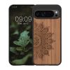 Kwmobile калъф за Google Pixel 9 Pro XL, кафяв, дърво/силикон, KWM000020QT002C