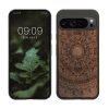 Kwmobile калъф за Google Pixel 9 Pro XL, кафяв, дърво/силикон, KWM000020QT003C